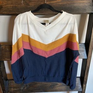 Boutique (Glamour Farms) color block stripe top, Brendas Brand. LIKE BRAND NEW